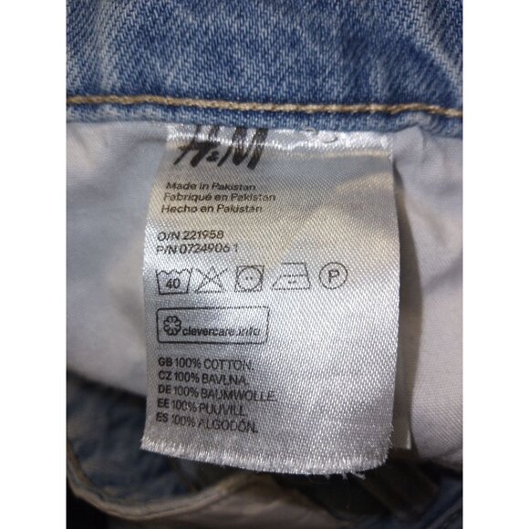H&M Boyfriend Button Fly Destructed Jeans Size 4 - Picture 9 of 9